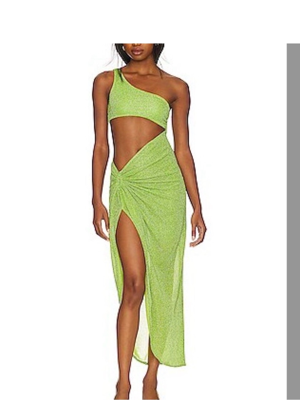 Baobab metallic green dress/ cover up SMALL